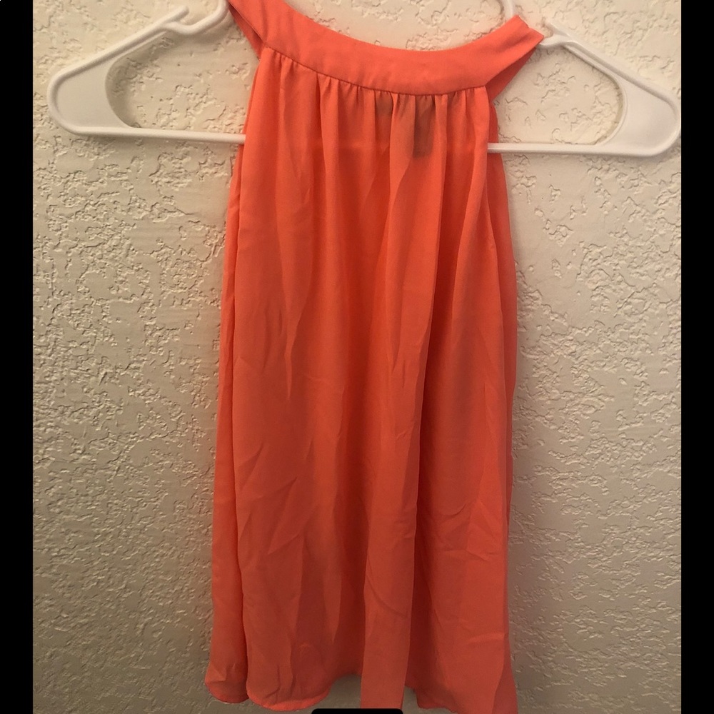 Forever 21 Cut Out Neon Blouse